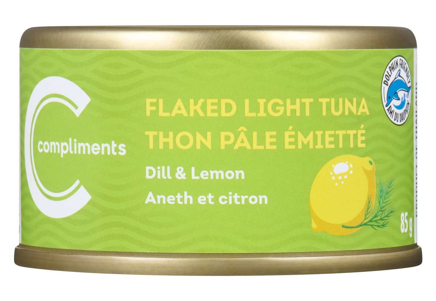 Compliments Flaked Light Tuna, Dill-Lemon (85 g)