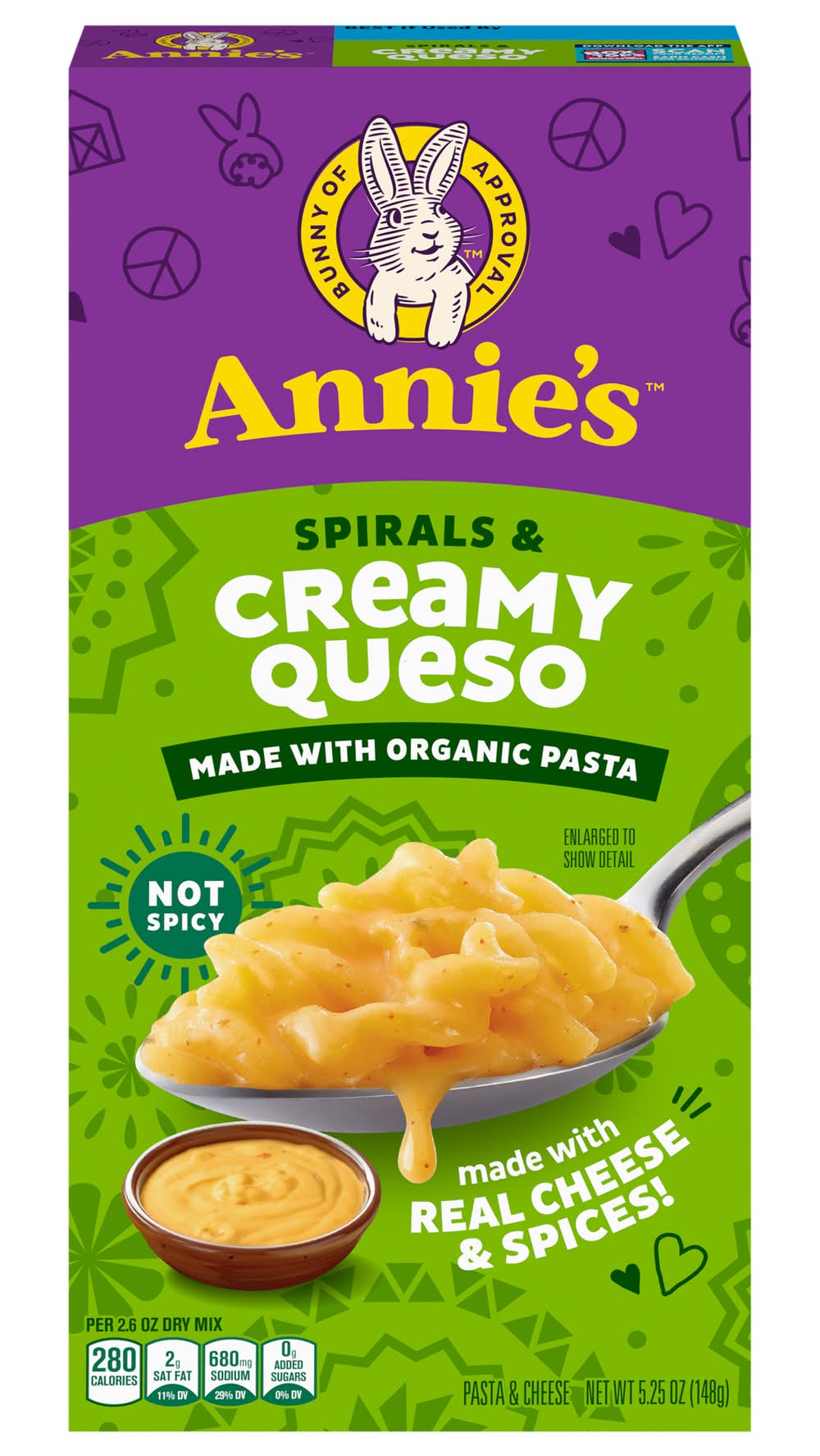 Annie's Spirals With Organic Pasta, Creamy Queso (5.25 oz)