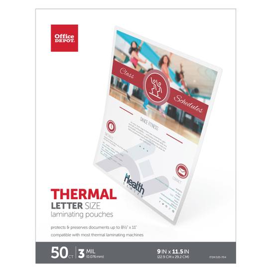 Office Depot Letter Size Laminating Pouches (50 ct)