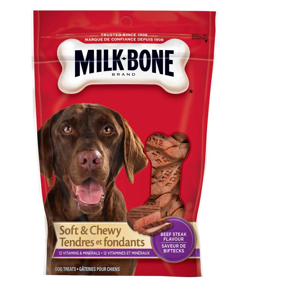 Milk-Bone Soft & Chewy Dog Treats (Flavor: Beef, Color: Assorted, Size: 4 Oz)