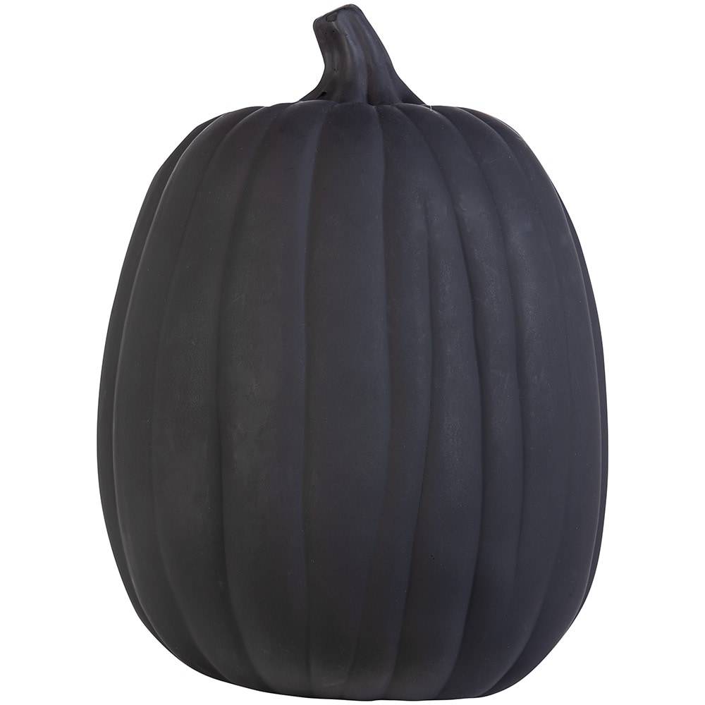 Holiday Living 13-in Carvable Black Pumpkin Decor | 551697