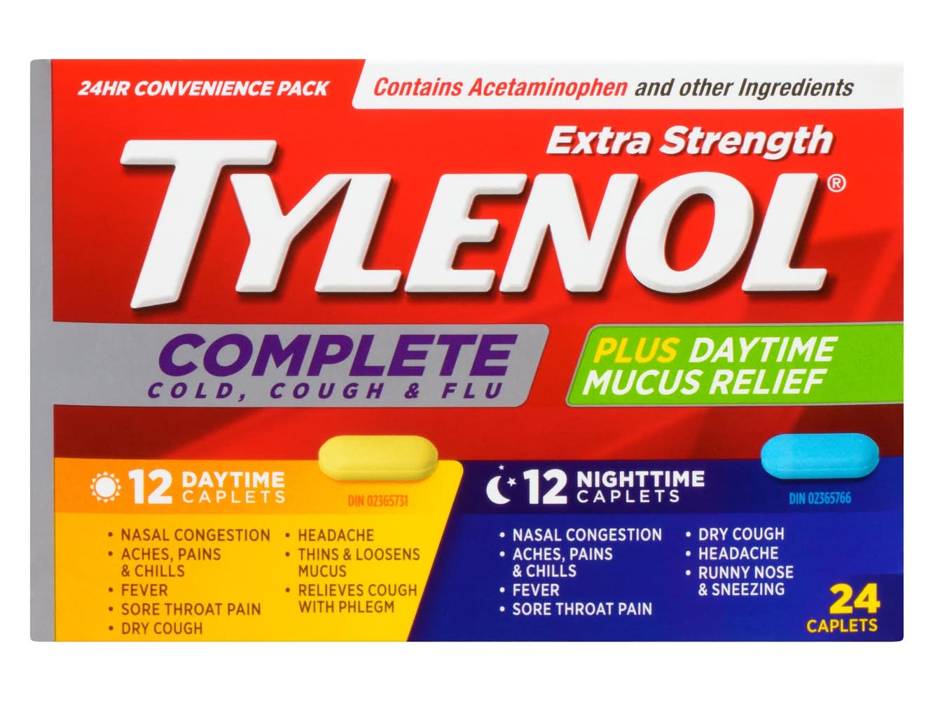 Tylenol Extra Strength Complete Mucus Relief 500mg Caplets (24 ct)