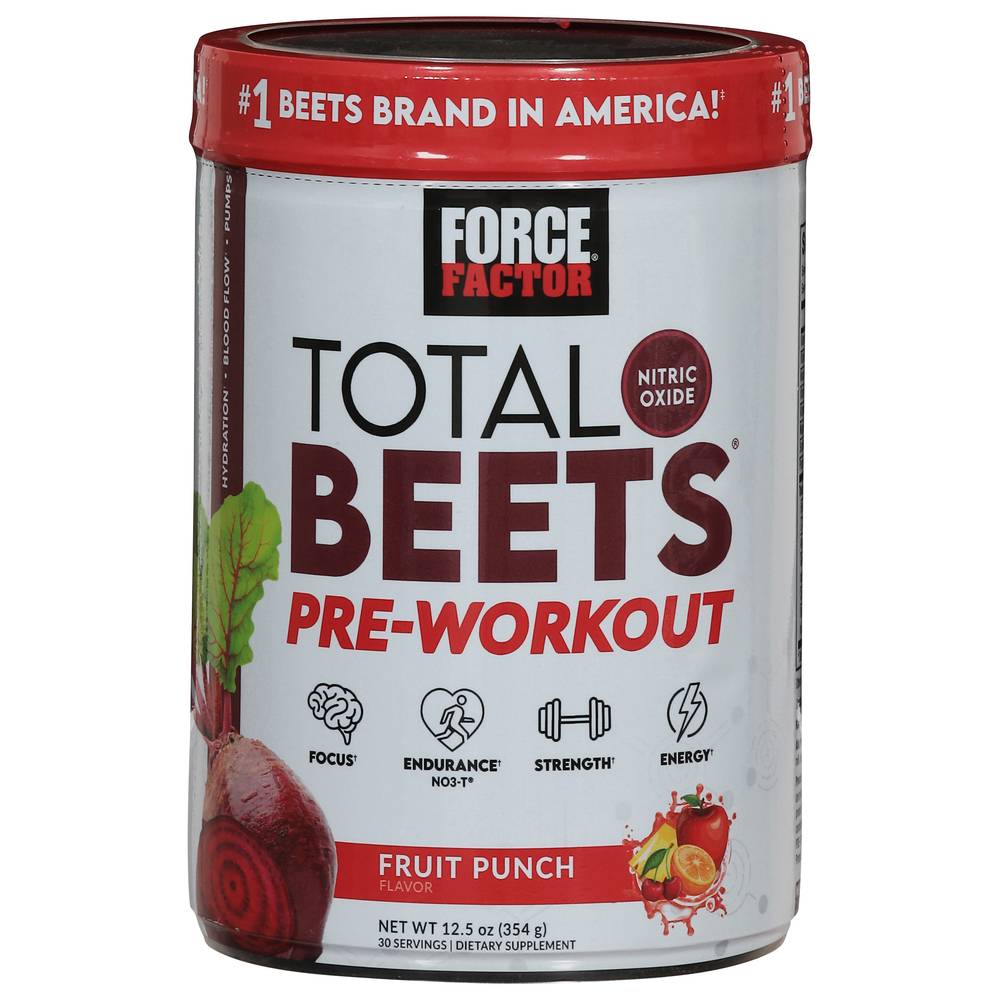 Force Factor Total Beets Pre Workout Powder (12.5 oz) (fruit punch)