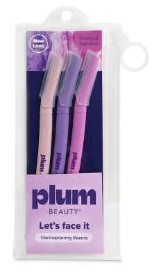 Plum Beauty Dermaplaning Facial Razors (3 ct)