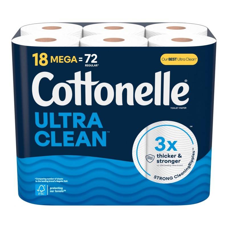 Cottonelle Ultra Clean Mega Toilet Paper (18 ct)