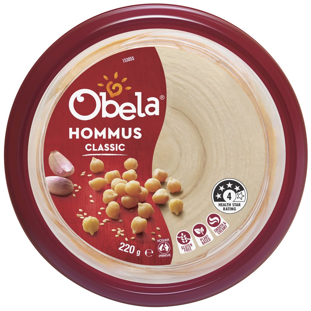 Obela Gluten Free Smooth Classic Hommus Dip (220g)
