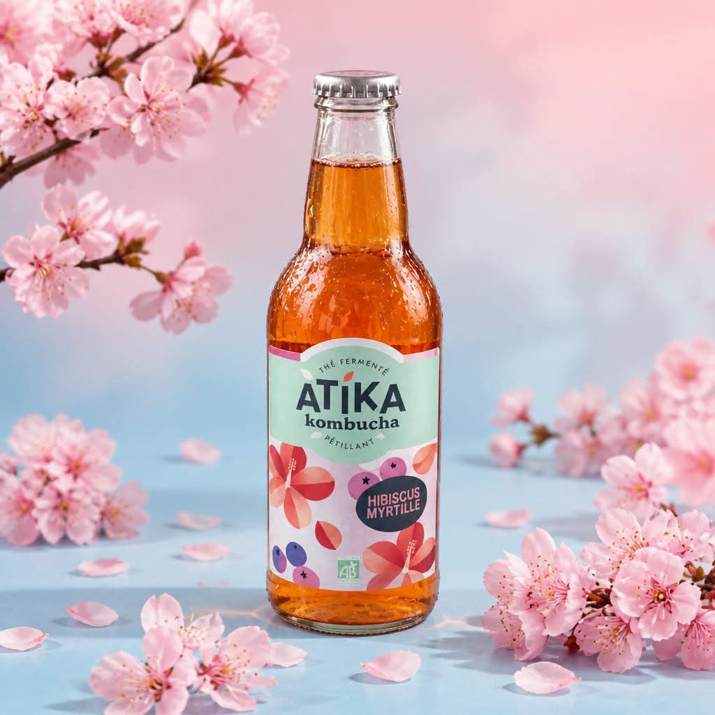 Kombucha "Atika" Hibiscus Myrtille