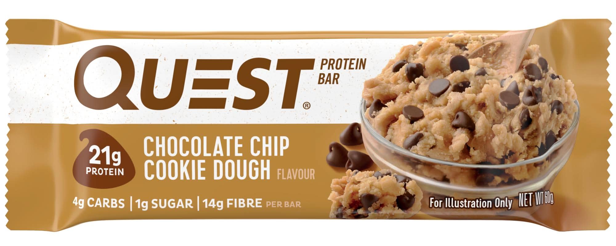 Quest Chocolate Chip Cookie Dough Protein Bar 60g