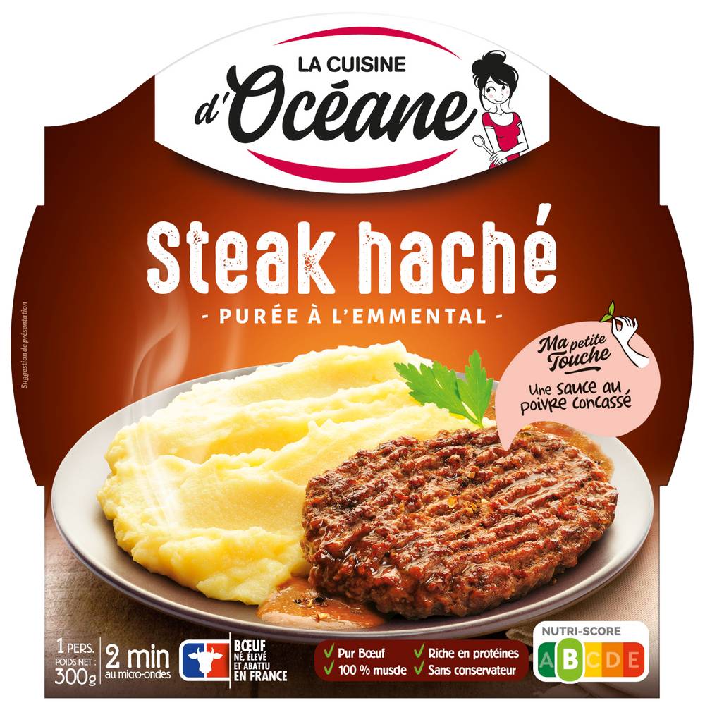 La Cuisine d'Océane - Steak haché purée à l'emmental