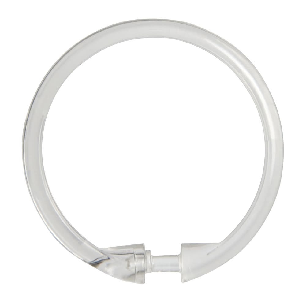 Style Selections Clear Plastic Single Shower Curtain Rings 12 -Pack