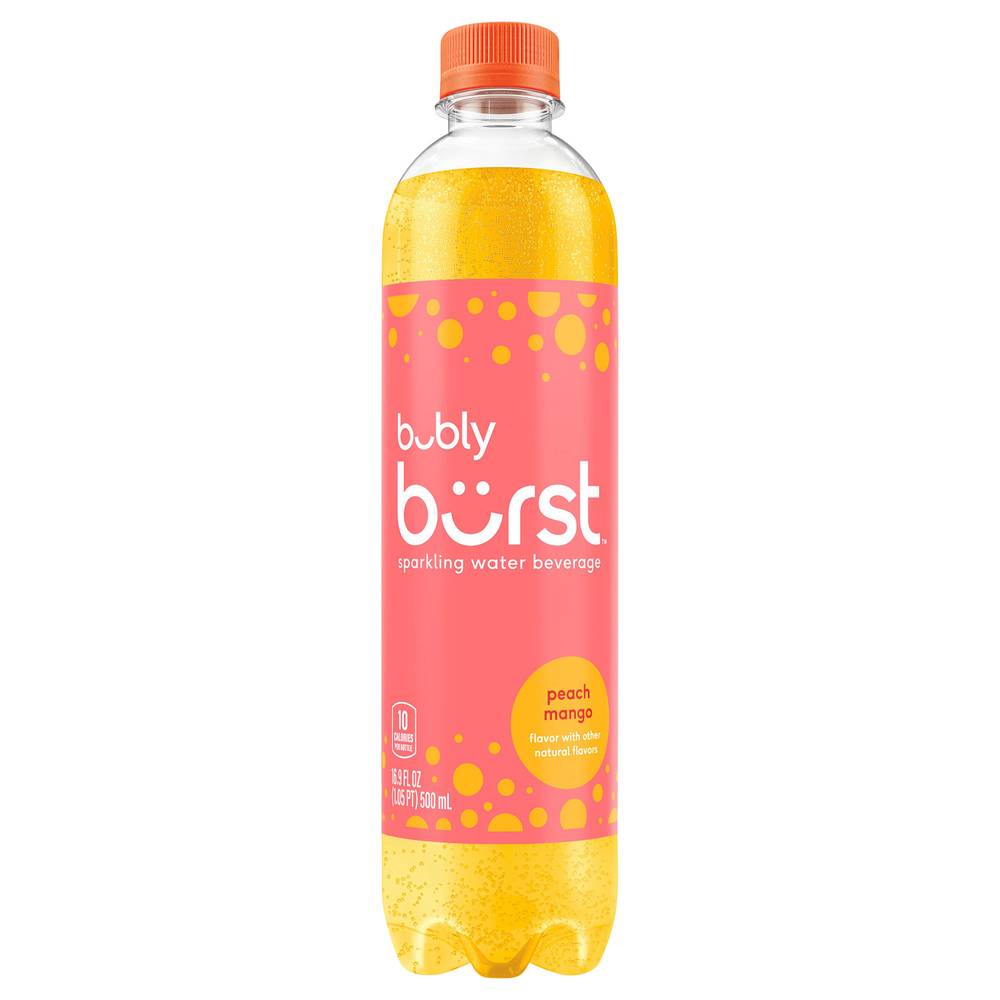 bubly Burst Sparkling Water Beverage, Peach-Mango (16.9 fl oz)