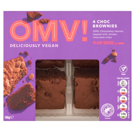 ASDA Plant Based Omv! Choc Brownies (146g)