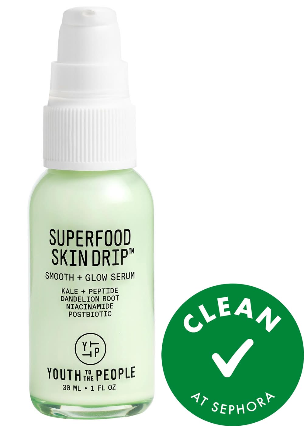 Youth To The People Superfood Skin Drip Smooth + Glow Barrier Serum with Peptides + Niacinamide 1 fl oz / 30 ml