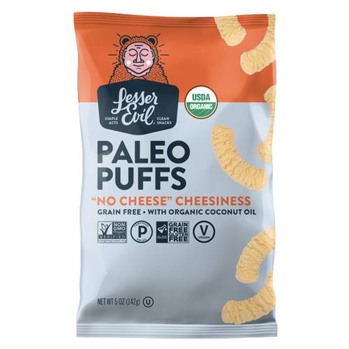 Lesser Evil "No Cheese" Cheesiness Paleo Puffs 5oz