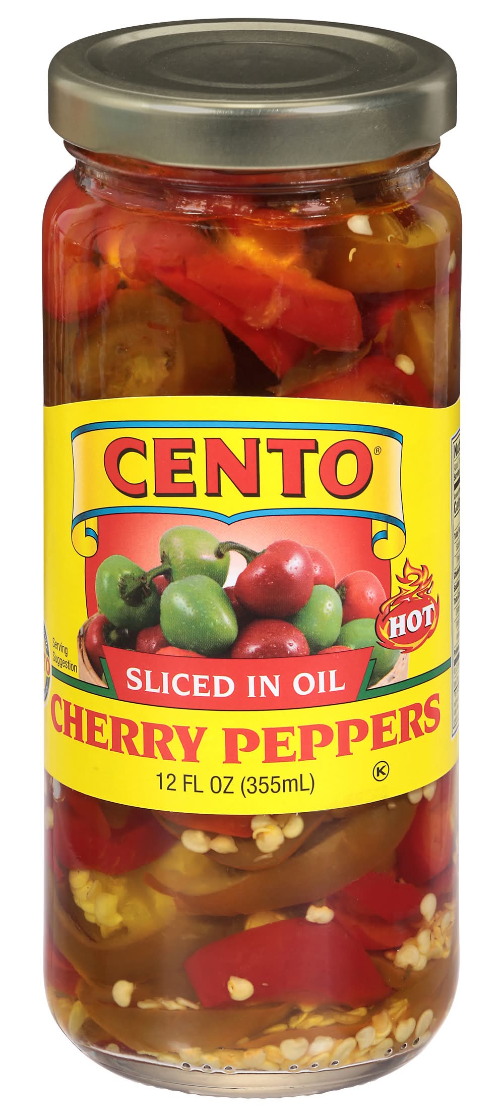 Cento Hot Sliced Cherry Peppers (12 oz)