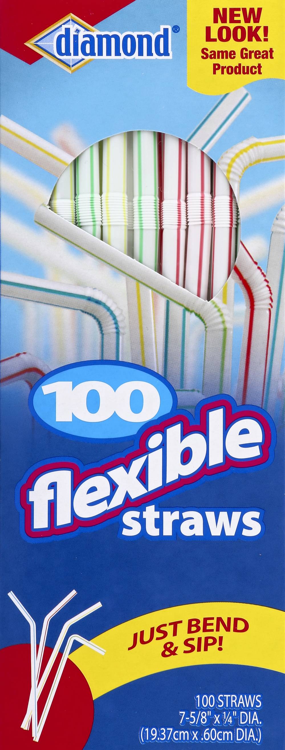 Diamond Flexible Straws (100 ct)