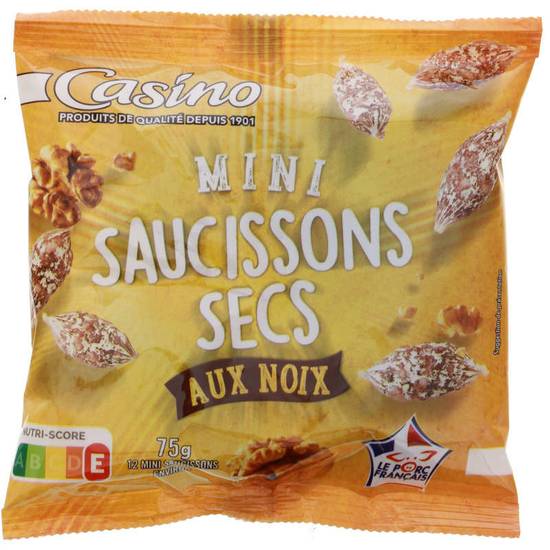 Casino Mini Saucissons Secs aux Noix VPF 75g