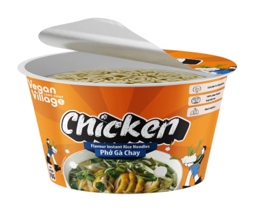Vegan Village Chicken, Instant Rice Noodles (70g)