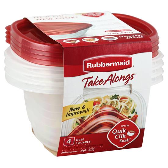 Rubbermaid Deep Squares Containers & Lids (4 ct)