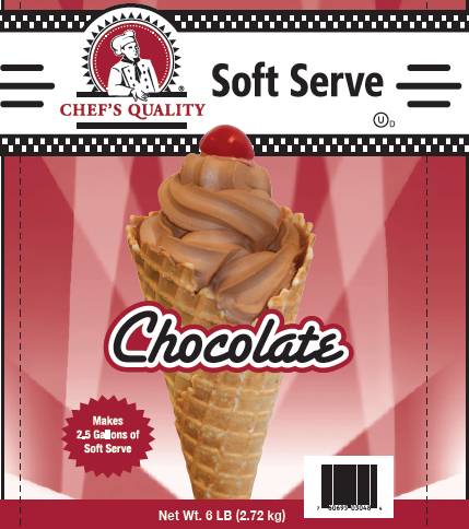 Chef's Quality - Soft Serve Chocolate Dessert Mix - 6 lbs (Case of 6)