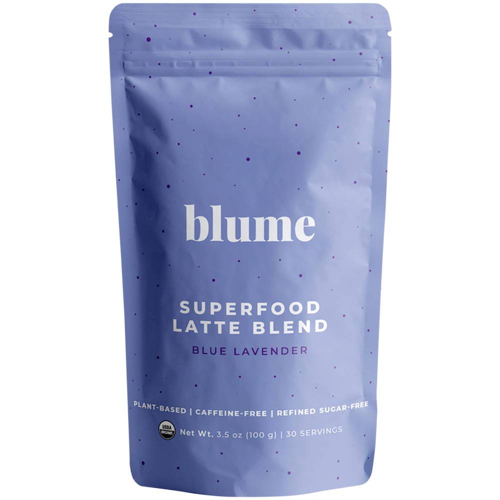 Blume Organic Superfood Latte Powder Blend (3.5 oz) (blue lavender)