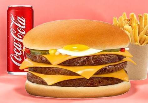 🍔Menu Triple Cheese Oeuf🍔