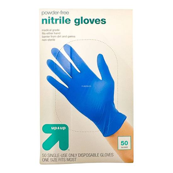 Up & Up Powder-Free Nitrile Disposable Gloves (one/blue)