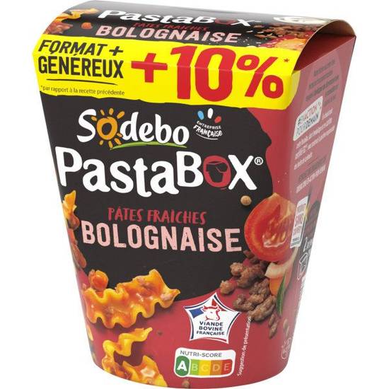 Pasta box  fusilli bolognaise Sodebo 330g