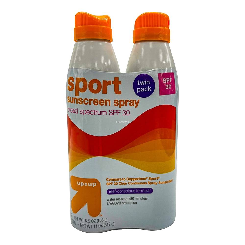 Up&Up Sport Sunscreen Continuous Spray Spf 30 Twin pack