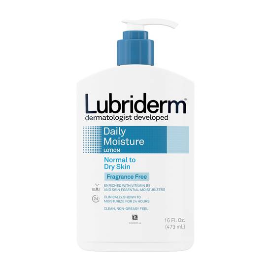 Lubriderm Daily Moisture Lotion, Fragrance-Free, 16 OZ