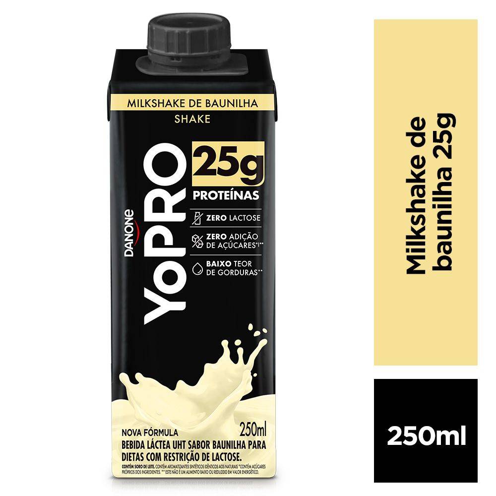 Yopro bebida láctea uht 25g high protein (250 ml) (milkshake de baunilha)