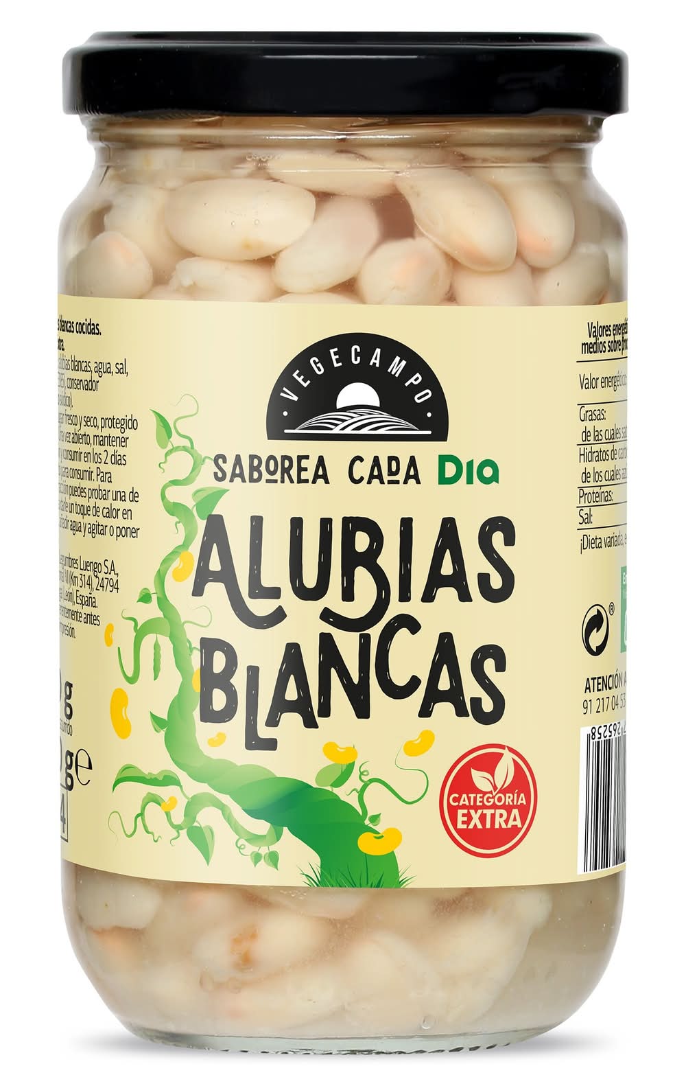 Alubias Blancas Extra Vegecampo De Dia Frasco 210 G