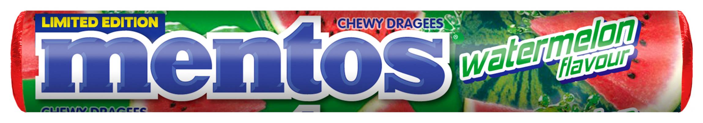 Mentos Chewy Dragees Roll Mints, Watermelon (37.5g)