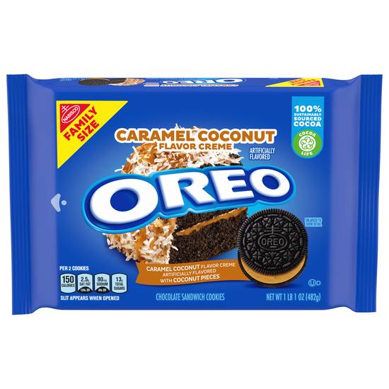 Oreo Family Size Caramel Coconut Flavor Sandwich Cookies (17 oz)