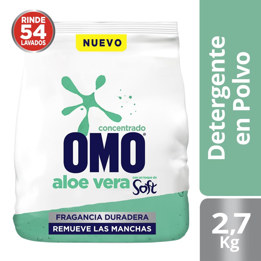 OMO · Soft detergente en polvo para ropa con aloe vera (2,7 kg)