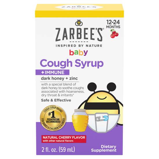 Zarbee's Naturals 12-24 Months Immune Cherry Baby Cough Syrup (2 fl oz)