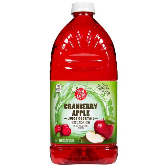 Order Big Win Cranberry Apple Juice Cocktail (64 oz) food online from Rite Aid store, Shawnee on bringmethat.com