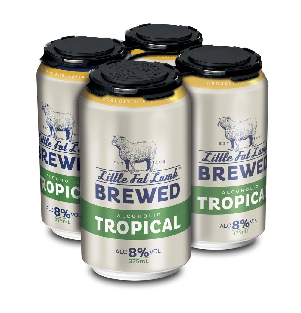 Little Fat Lamb Brewed Tropical Can 375mL X 4 pack