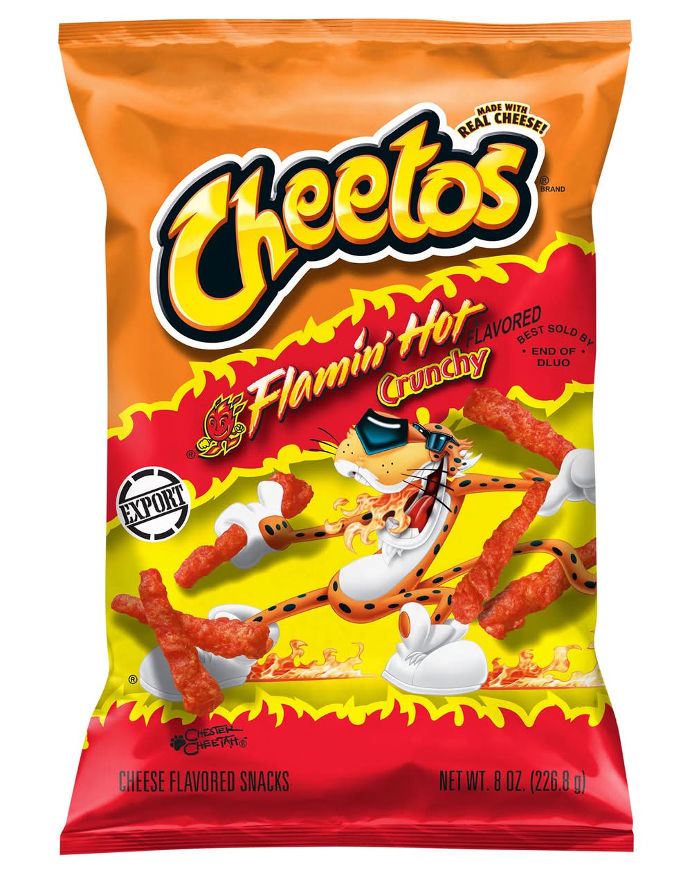 Cheetos Crunchy Flamin' Hot Snacks, Cheese (8 oz)