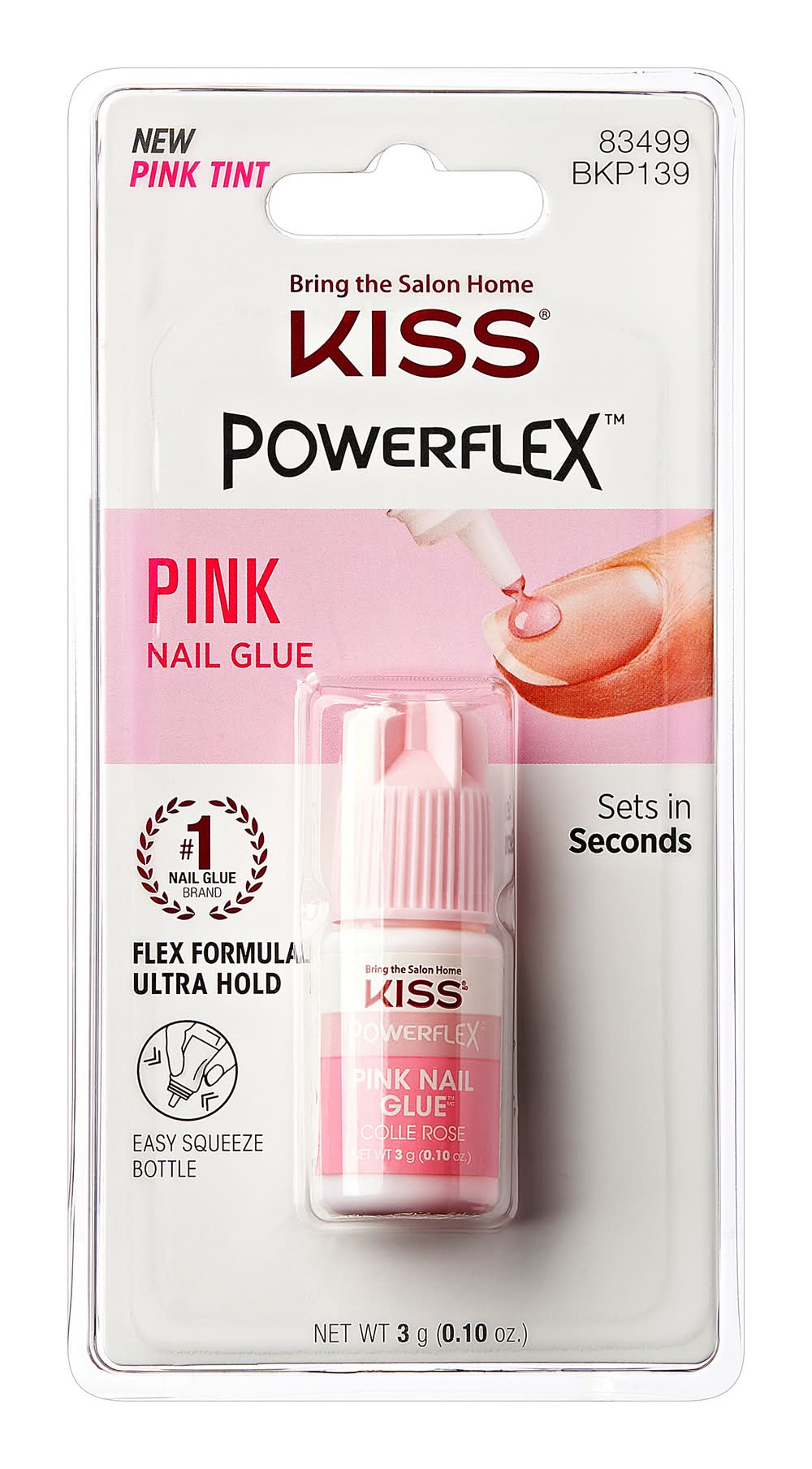 KISS Powerflex Pink Nail Glue (0.1 oz)