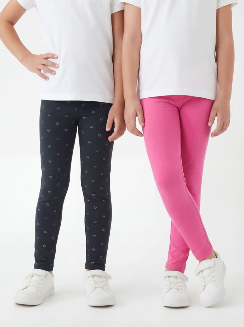 Tribu Calza Bipack Lisa y Estampada Folia negro 6