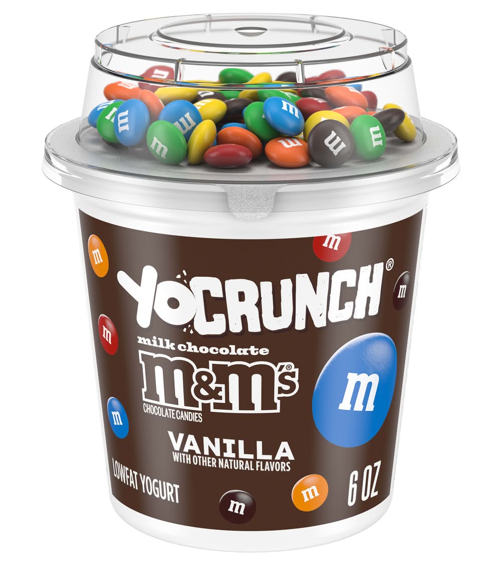 YoCrunch Low Fat Vanilla Yogurt With M&M's (6 oz)