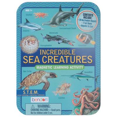 Bendon Sea Creatures Mini Magnetic Tin - Each