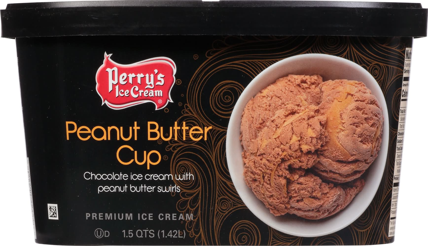 Perry's Ice Cream Premium Chocolate Ice Cream, Peanut Butter (1.42 L)