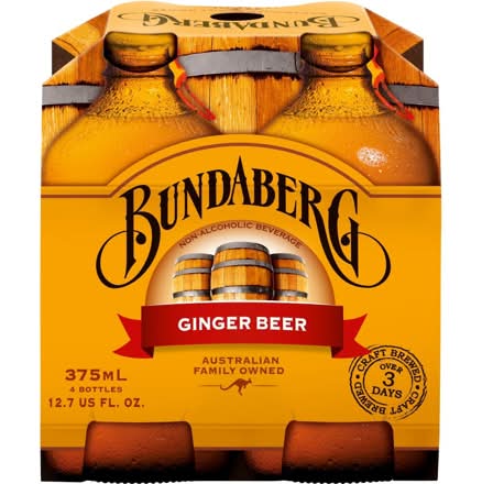 Bundaberg Ginger Beer 4 pack 12.7oz Bottles