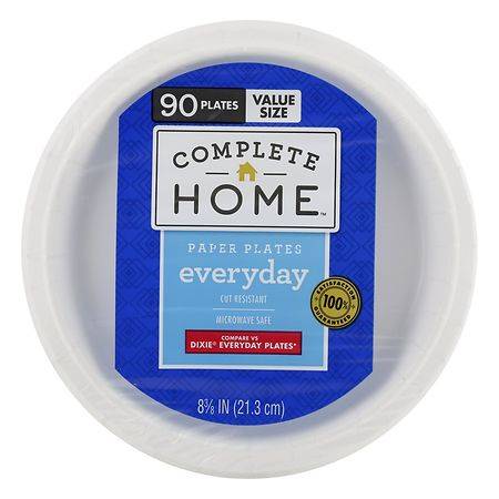 Complete Home Everyday Paper Plates (8 3/8 in/white)
