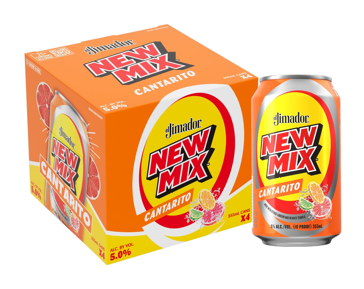 el Jimador New Mix Ready-To-Drink Tequila Cocktail, Cantarito (4 x 355 ml)