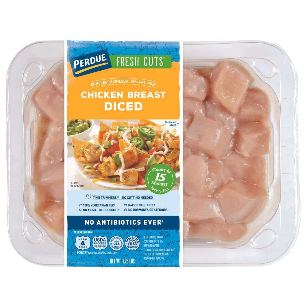 Perdue Fresh Cuts Diced Boneless Skinless Chicken Breast (1.25 lbs)