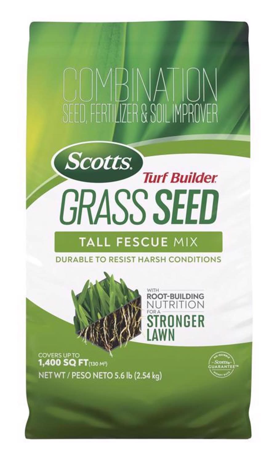 Scotts Turf Builder Tall Fescue Grass Sun Or Shade Fertilizer/Seed/Soil Improver 5.6 Lb