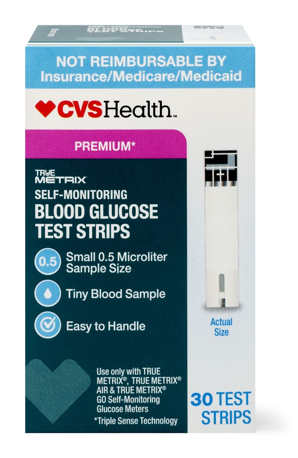 CVS Health True Metrix Blood Glucose Test Strips (30 ct)